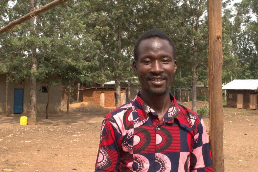 Bruno Tumwekwase at St. Peter’s ECD in Bukere. With the influx of refugees in the area, Tumwekwase is happy that there is a center that can nurture children into early education 